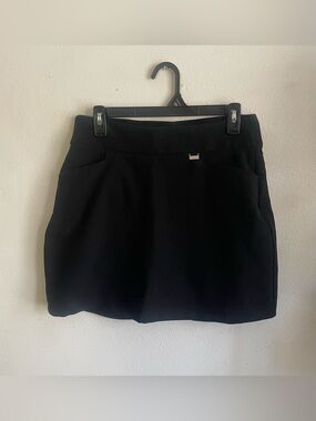 Black Skirt with Silver Shark Logo Accent